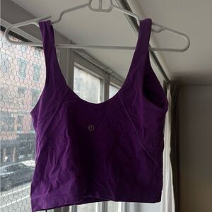lululemon athletica Purple Scoop Neck Cropped Tank